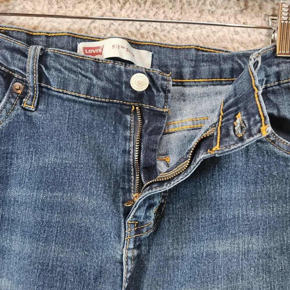 Levi's 511‎ Jeans Womens 20 Reg (Fits 31x30) Blue Stretch Mid Rise Straight Leg